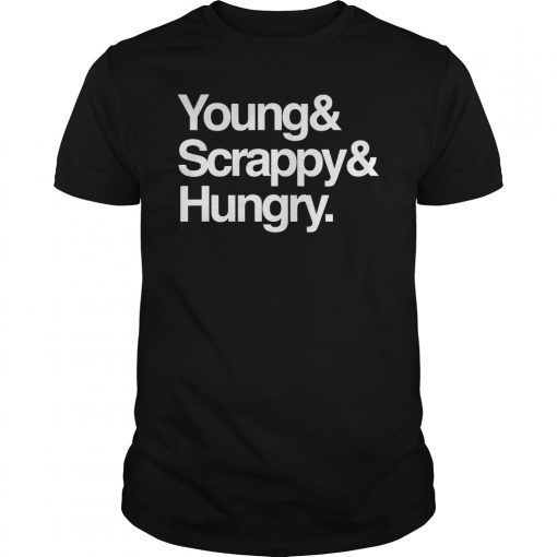 Young Scrappy and Hungry Helvetica List Shirt
