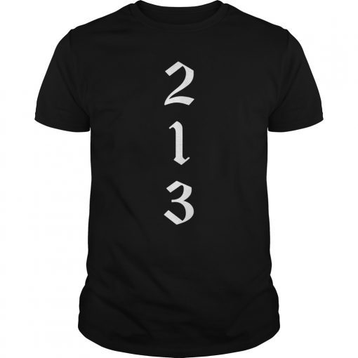 213 Los Angeles Old English Hip Hop and Rap Inspired Shirt