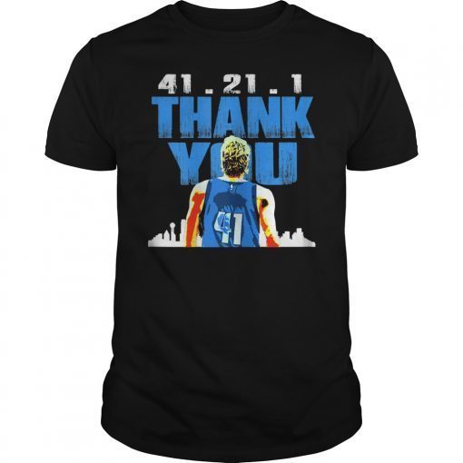 41.21.1 Thank You Retirement Basketball Art Fan Shirt