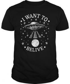 Alien T-Shirt For ET Enthusiasts I Want To Believe