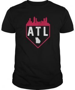 Atlanta Baseball Home Plate Vintage ATL Skyline Shirt