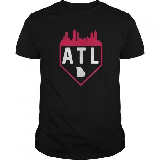 Atlanta Baseball Home Plate Vintage ATL Skyline Shirt