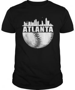 Atlanta Skyline City Baseball T-Shirt Souvenir Skyline