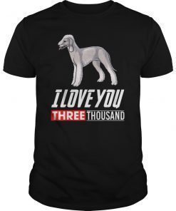 Bedlington Terrier Dog Lovers T-Shirt I Love You 3000 Tee
