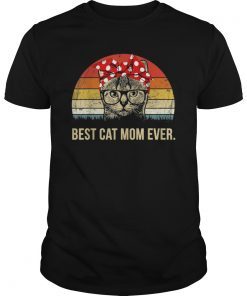 Best Cat Mom Ever T-Shirt Vintage Cat Momy Gift
