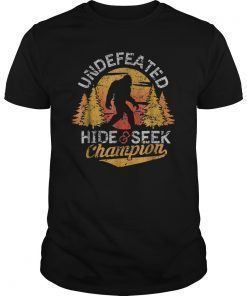 Bigfoot T-shirt Undefeated Hide & Seek Sasquatch Yeti Gift