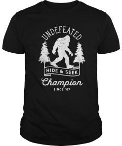 Bigfoot Undefeated Hide and Seek Champion Distressed T-Shirt