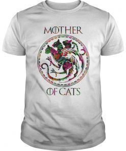 Cat Lovers Shirt Mother of Cats Flower Shirt
