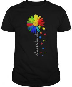 Choose Kind Flower Autism Womans Gift Kids Funny T-Shirt