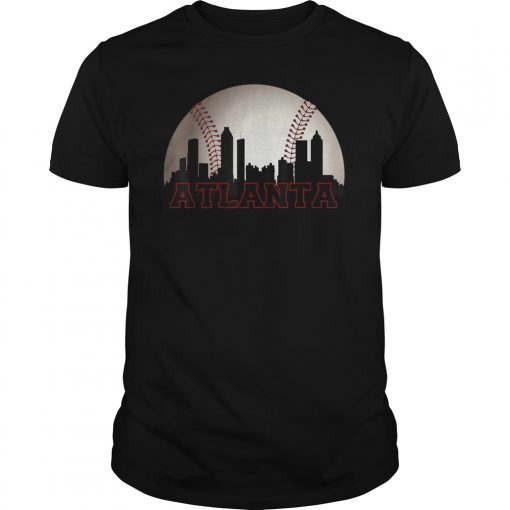 City of Atlanta Baseball Fan Georgia Skyline ATL T Shirt