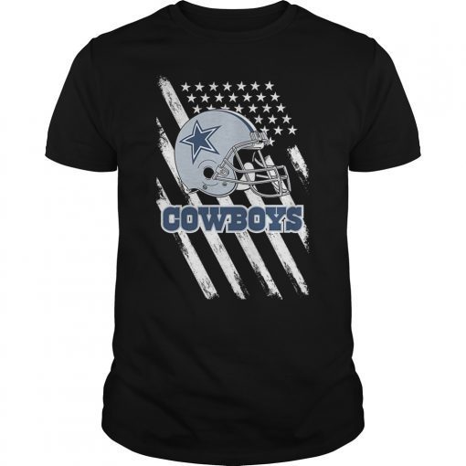Cowboys football Dallas Fans USA Flag T-Shirt