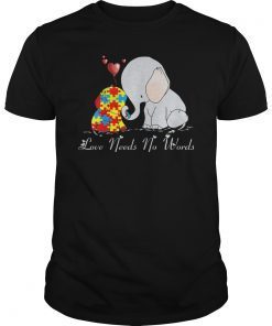 Cute Puzzle Elephant Autism Awareness Day T-shirts Gift