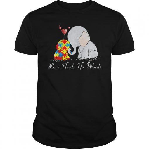 Cute Puzzle Elephant Autism Awareness Day T-shirts Gift