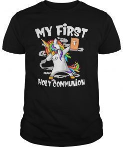 Cute Unicorn My 1st Holy Communion Christian T-Shirt Gift Girl