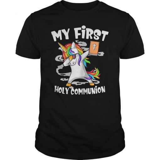 Cute Unicorn My 1st Holy Communion Christian T-Shirt Gift Girl