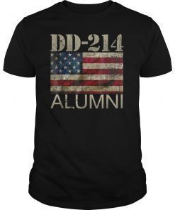 DD-214 Army Alumni Vintage American Flag T-Shirt