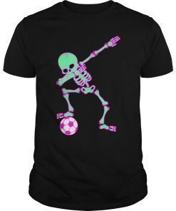 Dabbing Skeleton Soccer Shirt, Halloween Dab Shirt, Kids