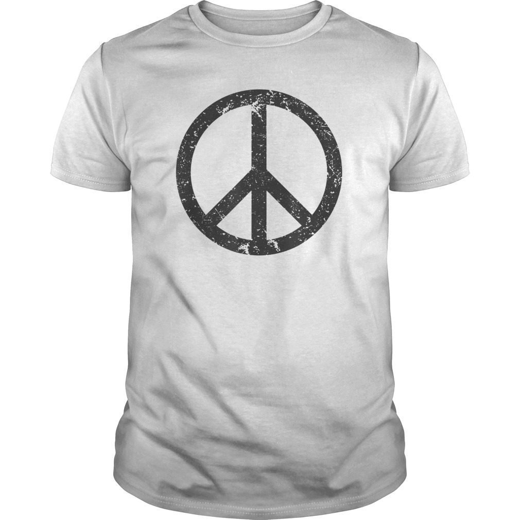 Distressed Black Peace Sign T-shirt Hoodie Tank-Top Quotes
