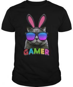 Easter Bunny Cat Gamer Shirt
