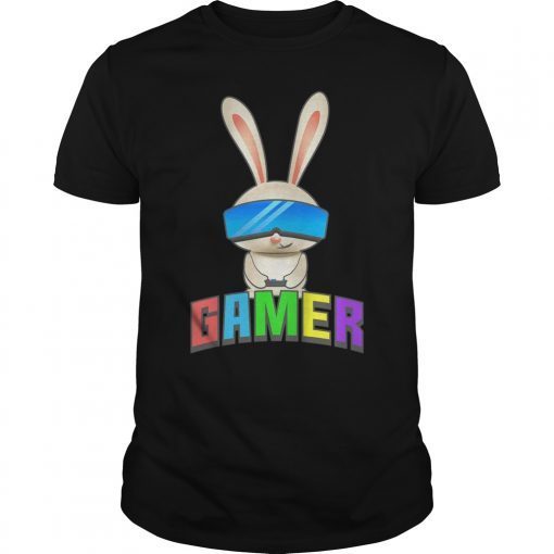 Easter Bunny Gamer Shirt for Kids Graphic Gift Gaming Boys