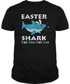 Easter shark doo doo bunny ears gift shirt eggs