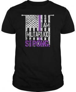 I'm Military Kid Strong American Flag Purple Up T-ShirtI'm Military Kid Strong American Flag Purple Up T-Shirt