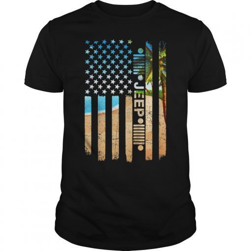 Jeep American Flag Summer Beach Jeep Drivers 2019 Shirt