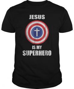 Jesus Is My Superhero - Jesus Christian T-Shirt Distressed