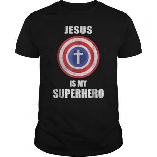 Jesus Is My Superhero - Jesus Christian T-Shirt Distressed