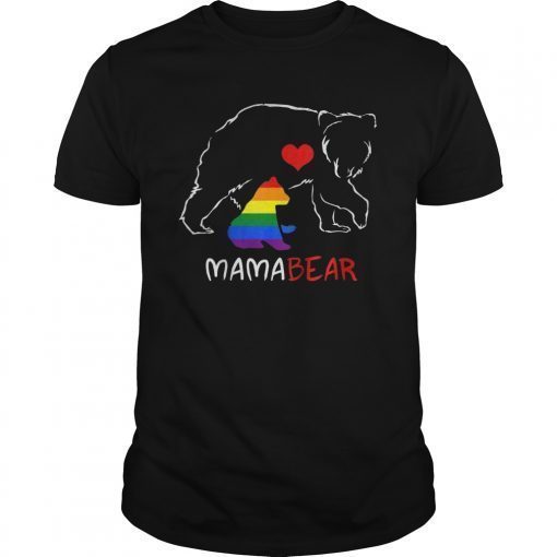 LGBT Mom Mama Bear Shirts Mothers Gift Rainbow Shirt