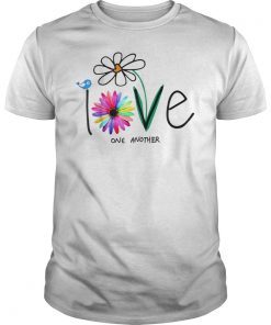 Love One Another Daisy Hippie Bird Flower Shirt