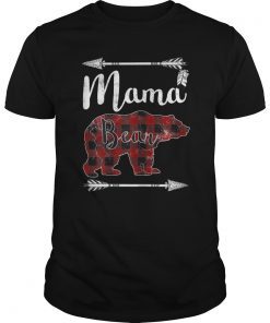 MAMA BEAR T Shirt Mother's Day Gifts Mom Mommy Buffalo Plaid