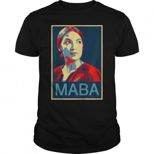 Make Alexandria Bartend Again MABA Funny AOC Trump T-Shirt