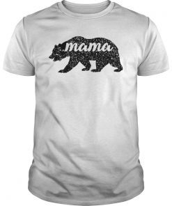 Men's Women's T Shirt Black Matte Mama Bear Mather's Day