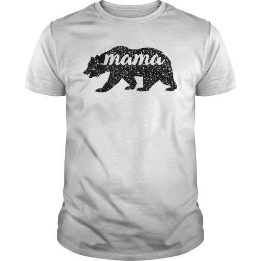 Men's Women's T Shirt Black Matte Mama Bear Mather's Day