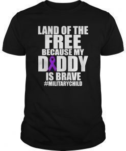Military Child Month Purple Up Free Brave Dad Pride Shirt
