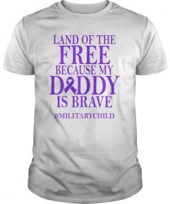 Military Child Month Purple Up Free Brave Dad Pride TShirt