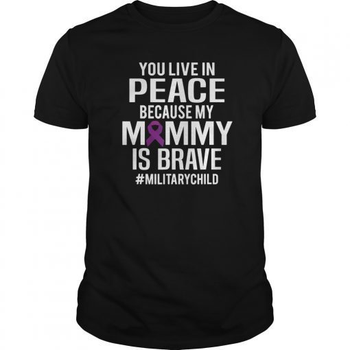 Military Child Month Purple Up Free Brave Mammy Pride T-Shirt