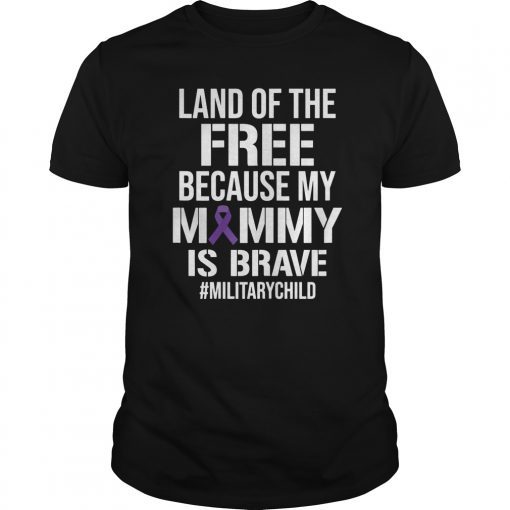 Military Child Month Purple Up Free Brave Mom Pride T Shirt