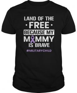 Military Child Month Purple Up Free Brave Mom Pride Tee