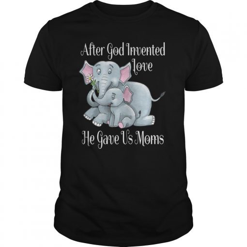 Mothers Day Elephant T Shirt hand drawn for women and kids