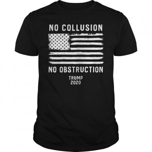 No Collusion No Obstruction Shirt USA Flag Vintage