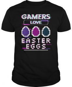 PIXEL GAMERS LOVE EASTER EGGS EGG HUNTING VIDEO GAME T-SHIRT