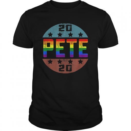 Pete Buttigieg President 2020 Campaign T-Shirt LGBT Rainbow