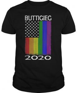 Pete Buttigieg for President 2020 American Flag LGBT TShirt