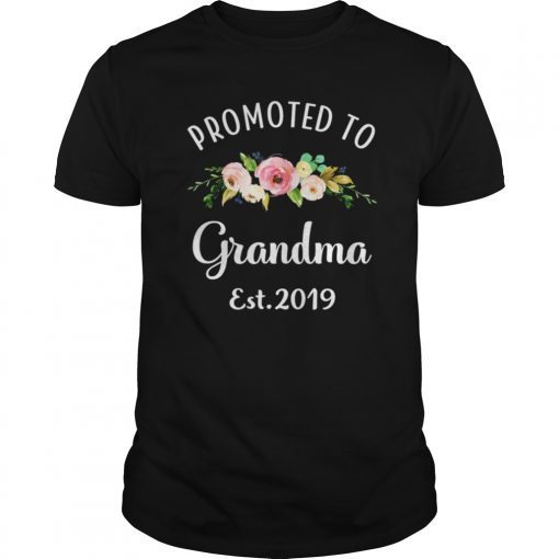Promoted to Grandma Est 2019 New Grandma T-Shirt Mothes Day