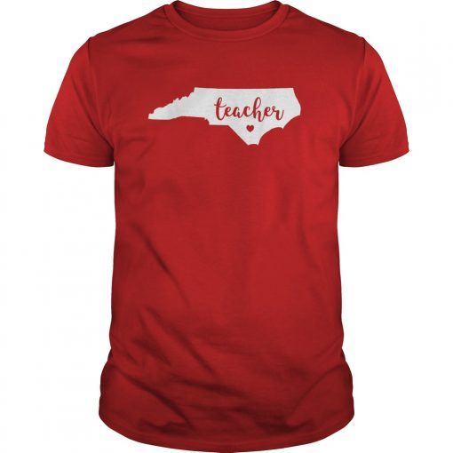 Red For Ed Teacher T-Shirt North Carolina Public Education
