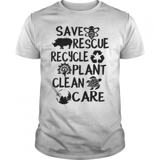 Save Bees Rescue Animals Recycle Plastic Shirt Earth Day