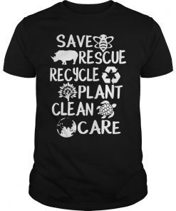 Save Bees Rescue Animals Recycle Plastic TShirt Earth Day