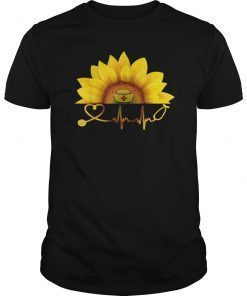 Sunflower With A Nurse Heartbeat Hippie Sunshine Shirt